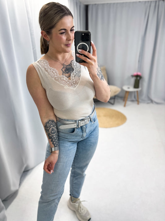 Top Joline, mit spitze und Cashmere Anteil (70154)