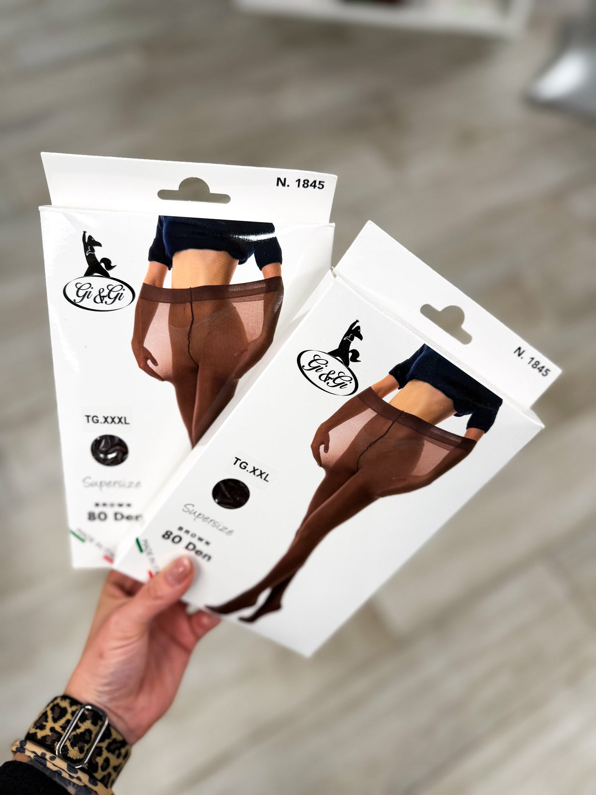 Strumpfhose Supersize in Braun, 80 DEN