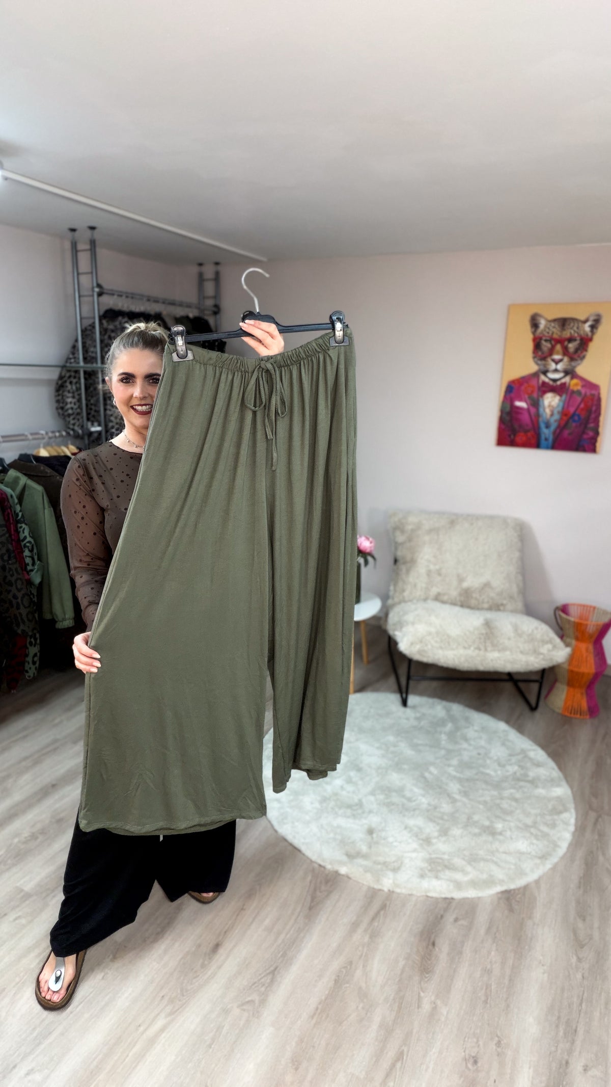 Hose Alina mit weitem Bein Gr. 36-46 (70402)